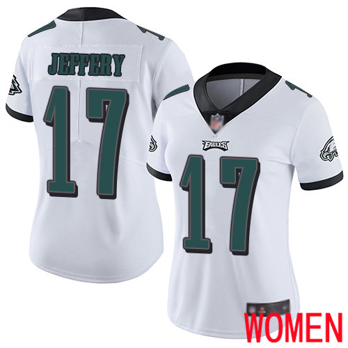 Women Philadelphia Eagles #17 Alshon Jeffery White Vapor Untouchable NFL Jersey Limited Player Football